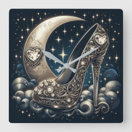 Modieuze Stiletto met halve maan, Vierkante Klok