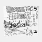 Modieuze tsaar, eenvoudige en chique dames fleece deken (Voorkant (Horizontaal))