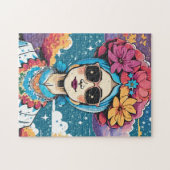 modieuze vrouw legpuzzel (Horizontaal)