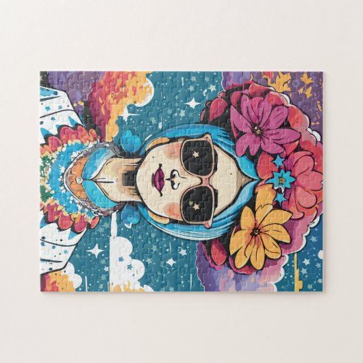 modieuze vrouw legpuzzel (Horizontaal)