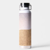 Modieuze vrouw Roze Roze Goud Bruin Haar Waterfles (Achterkant)