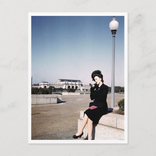 Modieuze vrouw, Union Station, Washington DC Briefkaart (Voorkant)