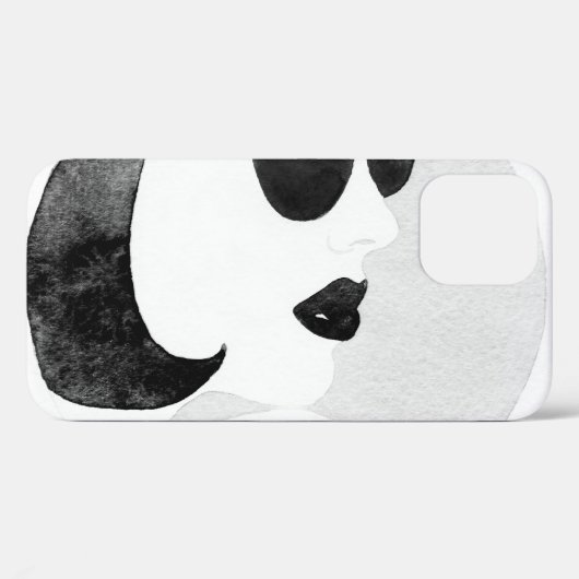 Modieuze vrouw zonnebril illustratie Case-Mate iPhone case (Achterkant (horizontaal))