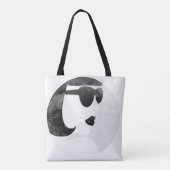 Modieuze vrouw zonnebril illustratie tote bag (Achterkant)
