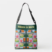 Modieuze waterlelie crossbody tas (Achterkant)