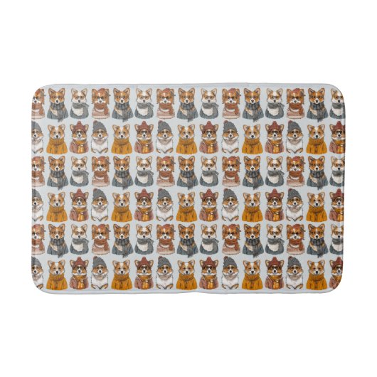 Modieuze Welsh Corgi Honden Badmat (Voorkant)