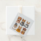 Modieuze Welsh Corgi Honden Bedankjes Labels (In situ)