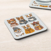 Modieuze Welsh Corgi Honden Bier Onderzetter (Linkerzijde)