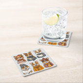 Modieuze Welsh Corgi Honden Kartonnen Onderzetters (Insitu)