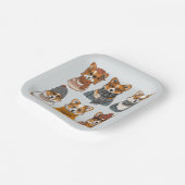 Modieuze Welsh Corgi Honden Papieren Bordje (Gebogen)