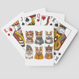 Modieuze Welsh Corgi Honden Pokerkaarten