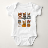 Modieuze Welsh Corgi Honden Romper (Voorkant)