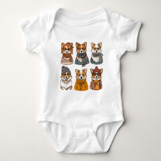 Modieuze Welsh Corgi Honden Romper (Voorkant)