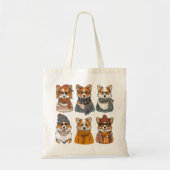 Modieuze Welsh Corgi Honden Tote Bag (Voorkant)