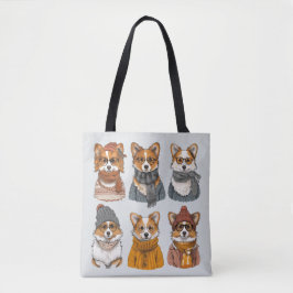 Modieuze Welsh Corgi Honden Tote Bag