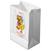 Modieuze Yellow Chick Easter Egg Hunt Medium Cadeauzakje (Voorkant Gekanteld)