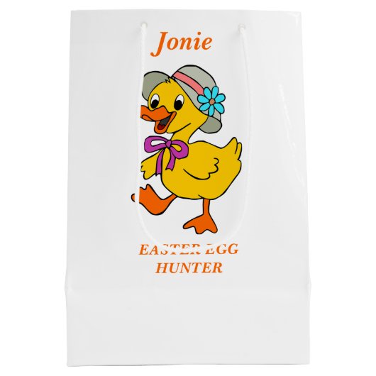Modieuze Yellow Chick Easter Egg Hunt Medium Cadeauzakje (Achterkant)