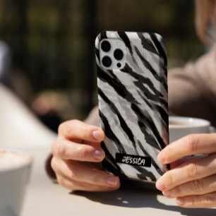 Modieuze Zebra zwart wit iPhone 16 Pro Hoesje