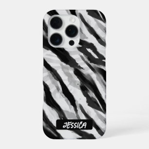 Modieuze Zebra zwart wit iPhone 16 Pro Hoesje