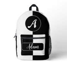 Modieuze zwart-wit kleur - initiaal van monogramna