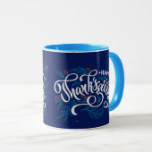 modificeerbare tekst over pompoen voor Thanksgivin Mok (Voorkant rechts)