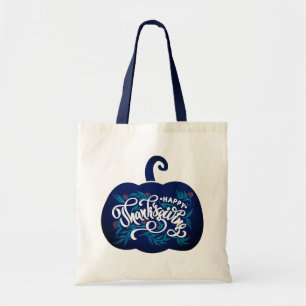modificeerbare tekst over pompoen voor Thanksgivin Tote Bag