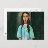 Modigliani Alice  Fine Art Painting Briefkaart (Voorkant / Achterkant)