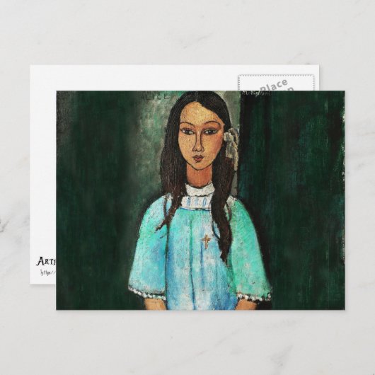 Modigliani Alice Fine Art Painting Briefkaart (Voorkant / Achterkant)