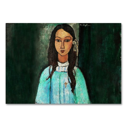 Modigliani Alice  Fine Art Painting Kaart (Achterkant)