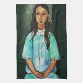 Modigliani Alice  Fine Art Painting Theedoek (Verticaal)