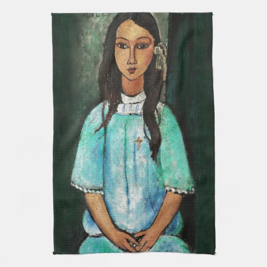 Modigliani Alice  Fine Art Painting Theedoek (Verticaal)
