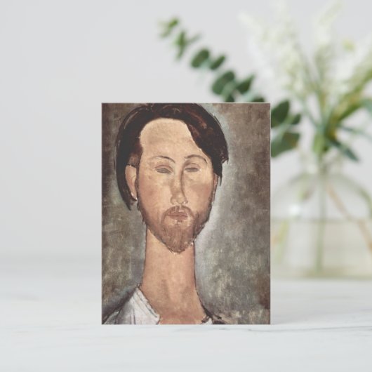 Modigliani Amedeo Portrait Briefkaart (Staand voorkant)