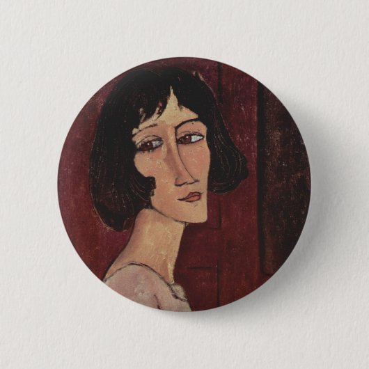 Modigliani Amedeo Portrait Ronde Button 5,7 Cm (Voorkant)