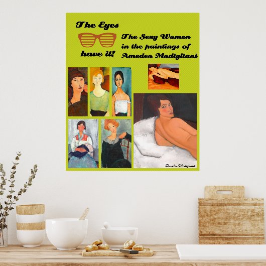 Modigliani Art Collage Poster (Keuken)