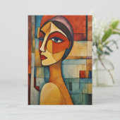 "Modigliani-geïnspireerde kunst nodigt uit" Kaart (Staand voorkant)