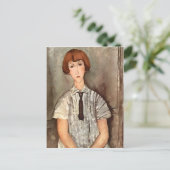 Modigliani Girl met Blouse Briefkaart (Staand voorkant)
