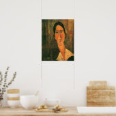 Modigliani - Jeanne H Buterne met een witte kraag Poster (Keuken)