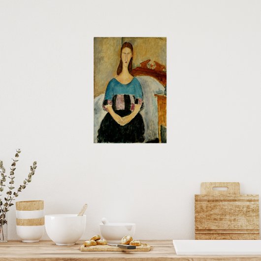 Modigliani - Jeanne Hebuterne 1919 Poster (Keuken)