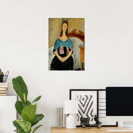 Modigliani - Jeanne Hebuterne 1919 Poster (Thuiskantoor)