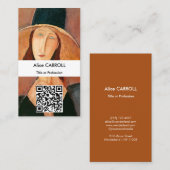 Modigliani - Jeanne Hebuterne Large Pet - QR Code Visitekaartje (Voorkant / Achterkant)