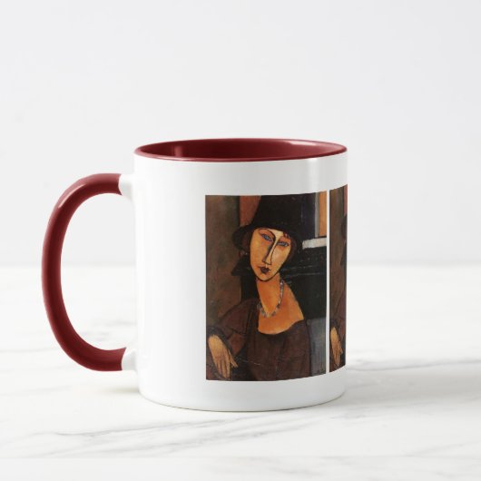 Modigliani - Jeanne Hebuterne w/Pet en Ketting Mok (Links)