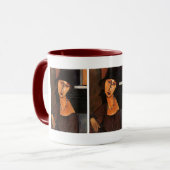 Modigliani - Jeanne Hebuterne w/Pet en Ketting Mok (Voorkant links)