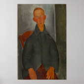 Modigliani Jong Man Moderne kunst Print (Voorkant)