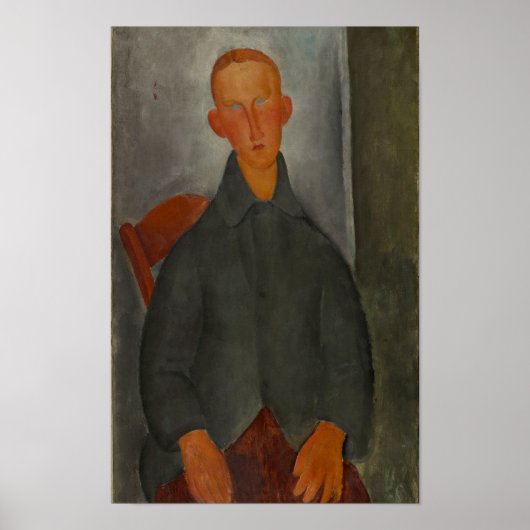 Modigliani Jong Man Moderne kunst Print (Voorkant)