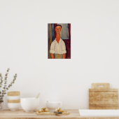 Modigliani Man in wit Shirt Moderne kunst Print (Keuken)