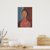 Modigliani Meisje met Vlechten Moderne Kunst Print (Keuken)
