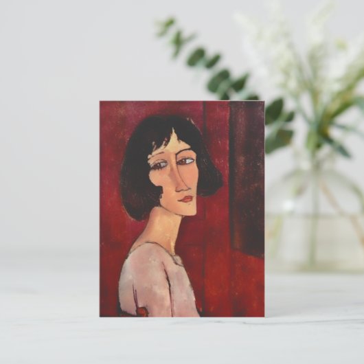 Modigliani Portrait de Magherita Briefkaart (Staand voorkant)