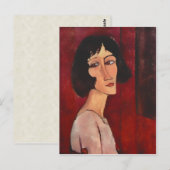 Modigliani Portrait de Magherita Briefkaart (Voorkant / Achterkant)