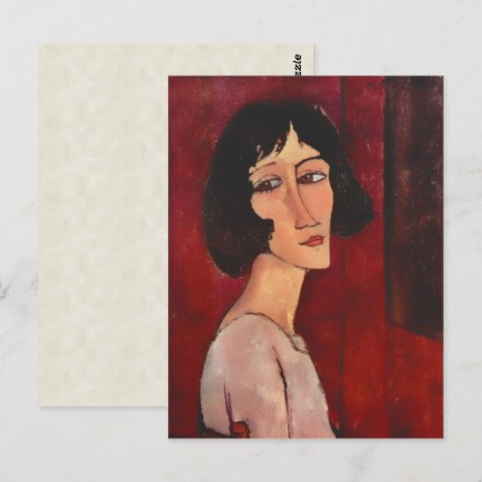 Modigliani Portrait de Magherita Briefkaart (Voorkant / Achterkant)