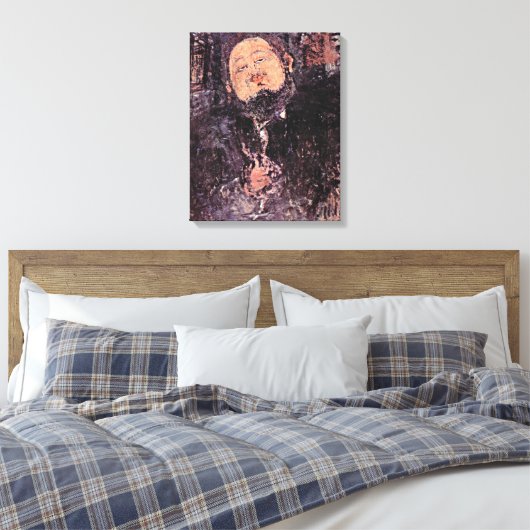 Modigliani - Portret van Diego Rivera Canvas Afdruk (Insitu (Slaapkamer))